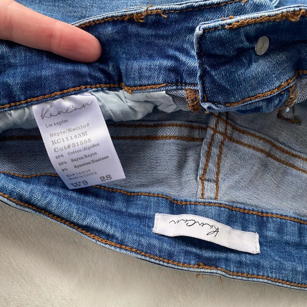 KanCan Jean shorts Size 9/28 Distressed Cut off blue festival - Picture 6 of 7